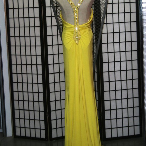 Backless Stretch Jersey Gown - Picture 5 of 7